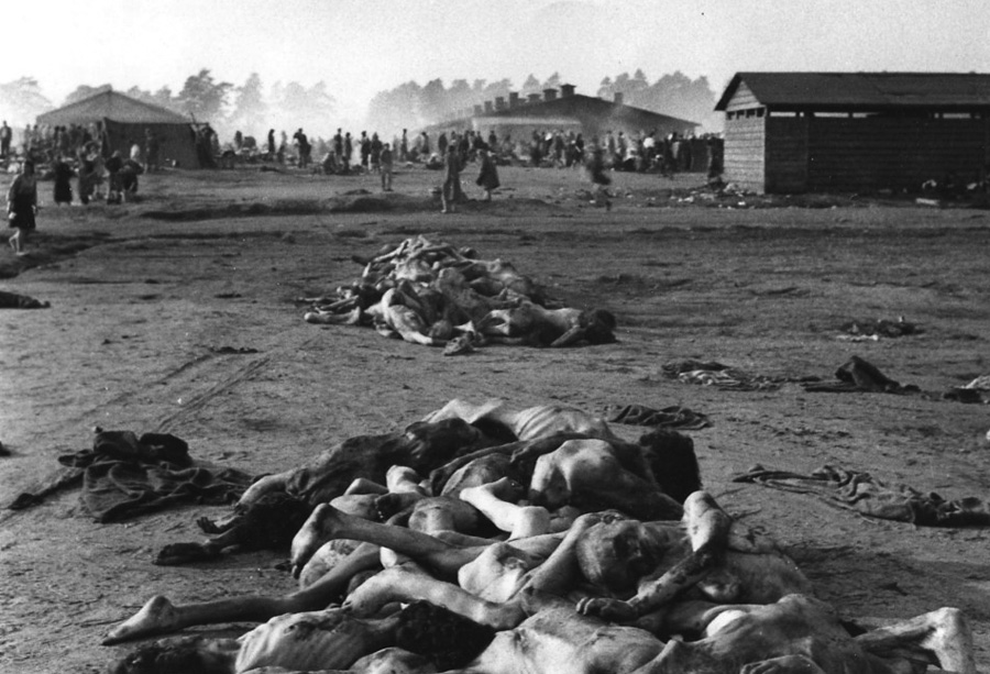 Bodies left to rot in part of Belsen Camp