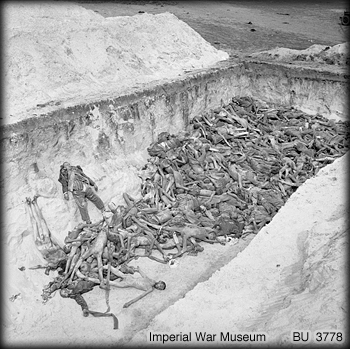 One of the communal graves in Belsen 